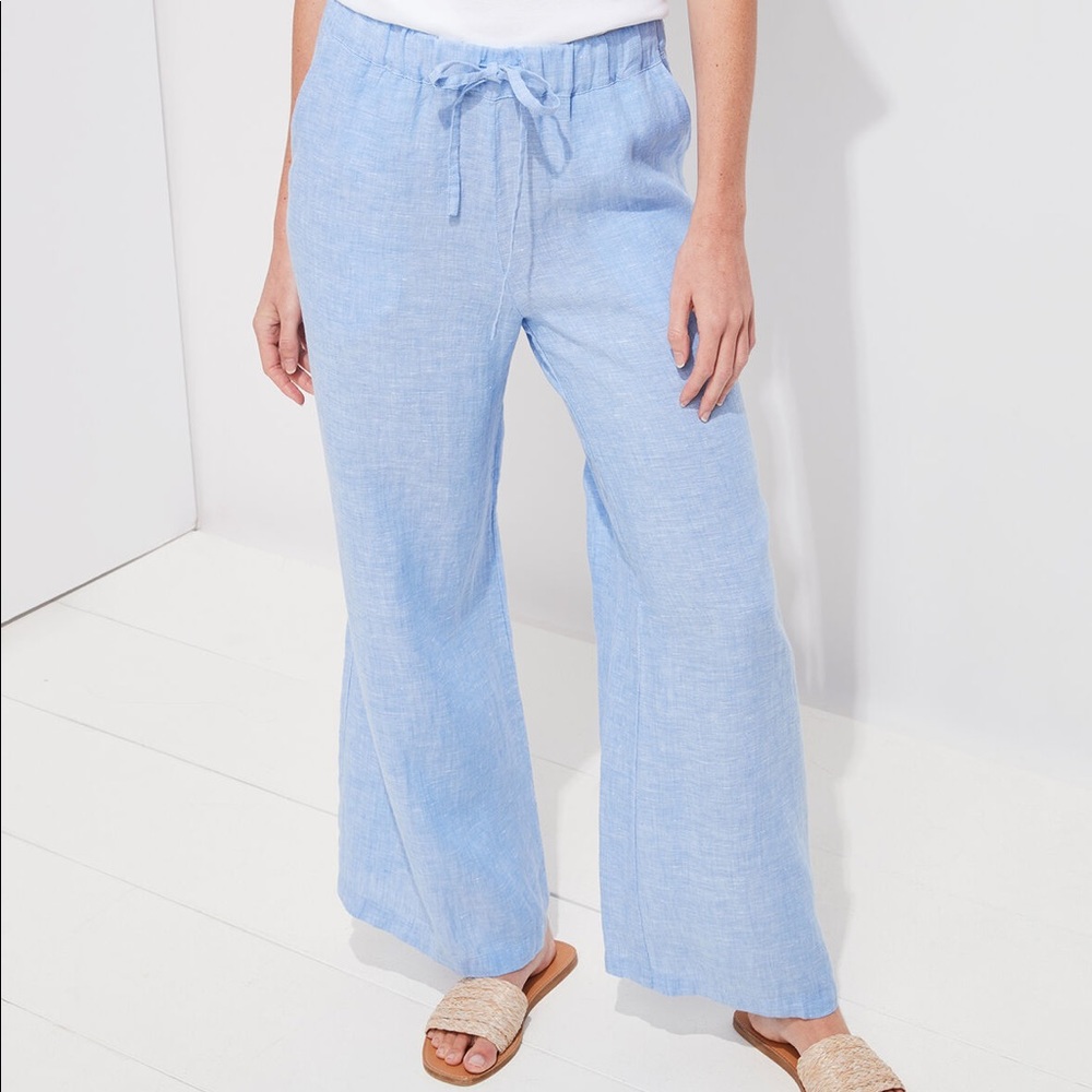 Vineyard Vines Wide-leg Linen Pull-On Pants - NWT